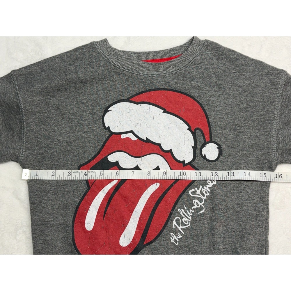 Rolling Stones Sweatshirt Toddler 5T Holiday Grey Girls Crewneck - Picture 4 of 7